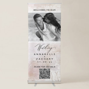 *~* Flowers AR26 Romantic Bouquet Wedding  Modern Retractable Banner