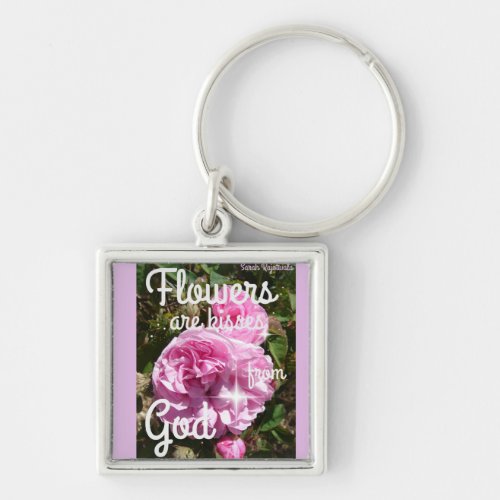 Flowers are Kisses From God Inspirational Notebook Keychain