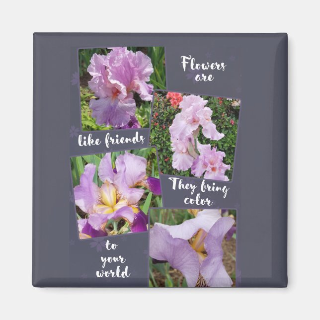 Flowers are like Friends  Magnet (Front)