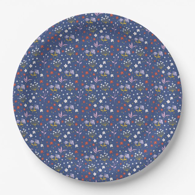 Flowers Are Like Friends Paper Plates (Front)