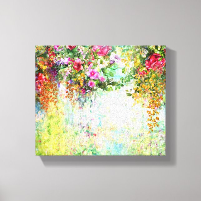 Flowers art canvas print (Front)