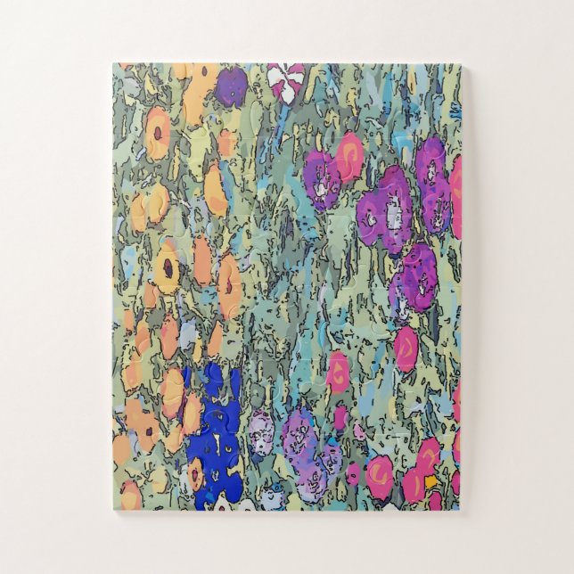 Flowers Art Deco Jigsaw Puzzle (Vertical)