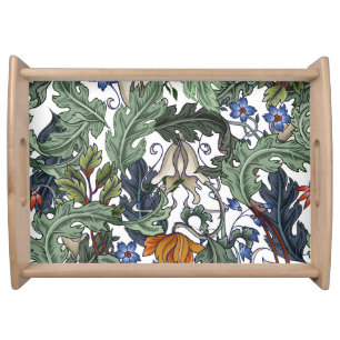 Flowers, art deco, modern, seamless. serving tray