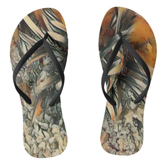 Flowers Art Flip Flops