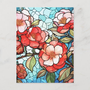 Flowers art holiday postcard