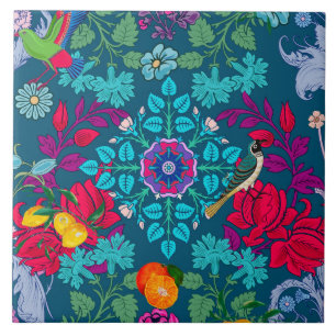 Flowers,art nouveau ,William Morris style Ceramic Tile