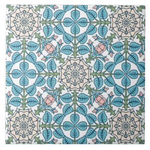 Flowers,art nouveau ,William Morris style Ceramic Tile
