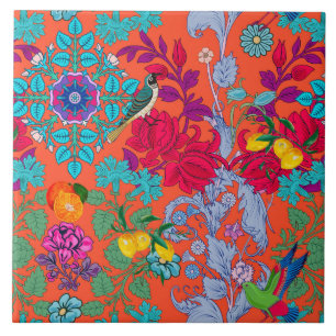 Flowers,art nouveau ,William Morris style Ceramic Tile