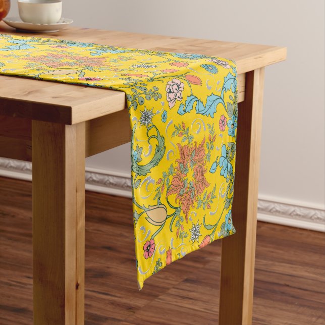 Flowers,art nouveau ,William Morris style     Short Table Runner (In Situ)