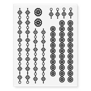 Flowers art temporary tattoos