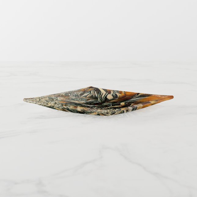 Flowers Art Trinket Tray (Angled)