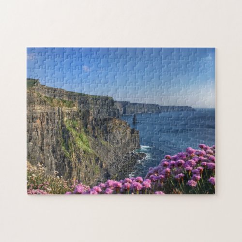 Flowers at Cliffs of Moher Ireland Puzzle