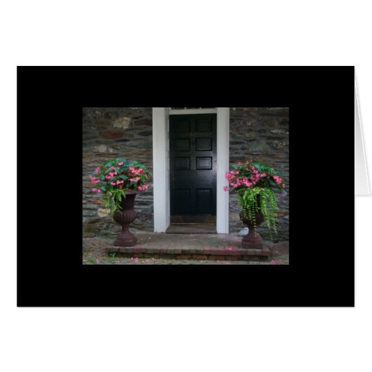 Flowers at the door cards (Front Horizontal)