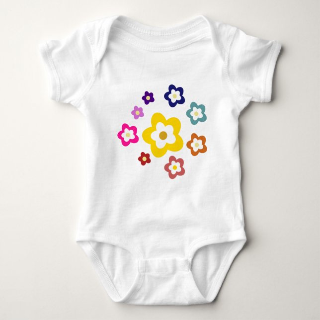 Flowers Baby Bodysuit (Front)