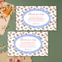 Flowers baby shower - books for baby ticket