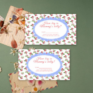 Flowers baby shower - How big is mommy's belly Enclosure Card