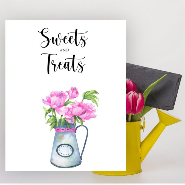 Flowers baby shower Sweets and Treats  Poster (Creator Uploaded)
