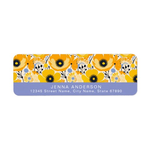 Flowers Background Address Label