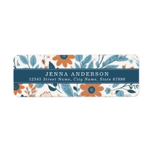 Flowers Background Address Label