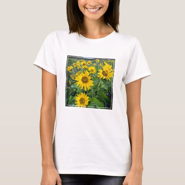 Flowers | Balsomroot Columbia River, Oregon T-Shirt (Front)