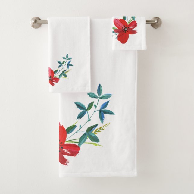 Flowers Bath Towel Set (Insitu)