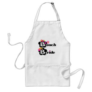 Flowers Beach Bride T-shirts and Gifts Adult Apron
