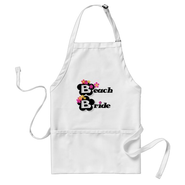 Flowers Beach Bride T-shirts and Gifts Adult Apron (Front)