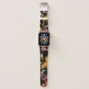 Flowers beautiful pattern seamless. Fabric texture Apple Watch Band