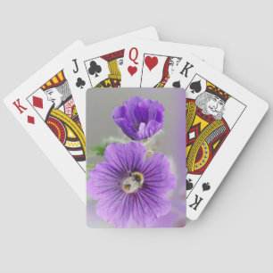 Flowers Bee Pollen Bokeh Blur Summer Garden Poker Cards