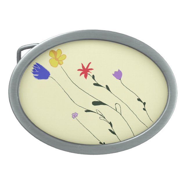 Flowers Belt Buckle (Front)