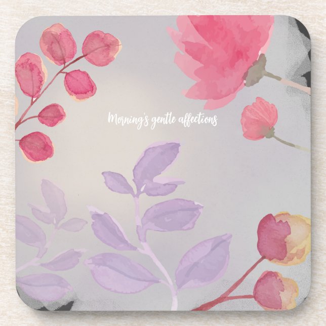 Flowers Beverage Coaster (Front)