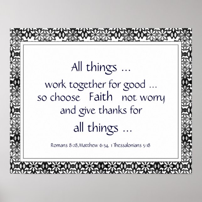 Flowers Bible Scripture Encouragement Quotes Poster (Front)