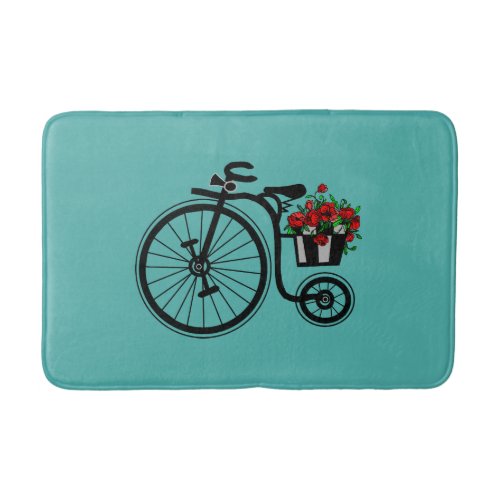 Flowers Bike Bath Mat