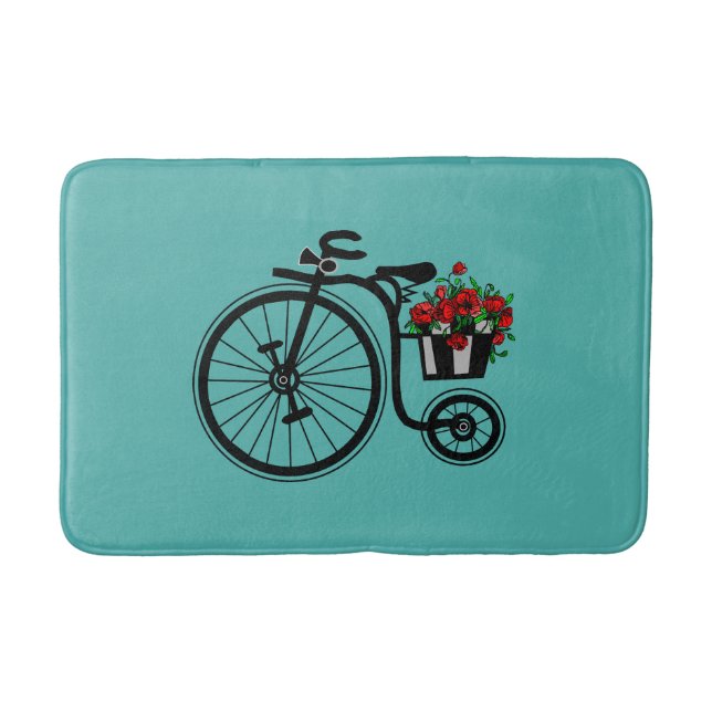 Flowers Bike Bath Mat (Front)