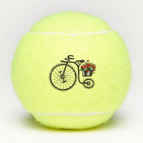 Flowers Bike Tennis Balls