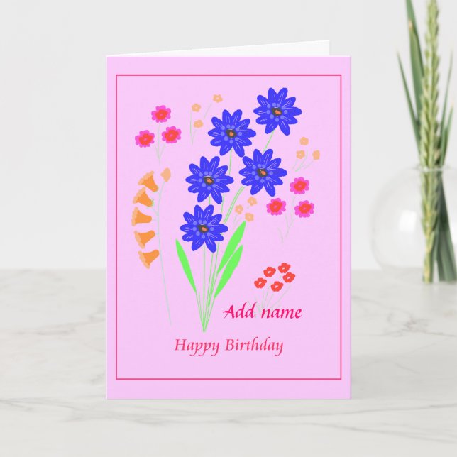 Flowers Birthday card (Front)