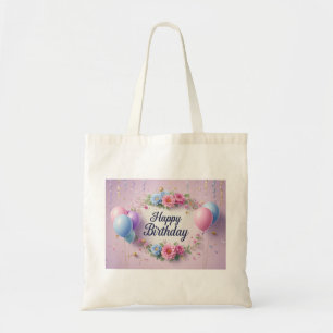 Flowers birthday luxurious elegant extravagant tote bag
