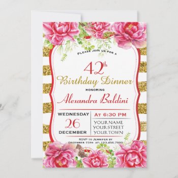 Flowers  Birthday Party Invitation by NellysPrint at Zazzle
