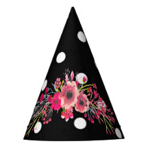 Flowers black polka dots glamour modern fashion