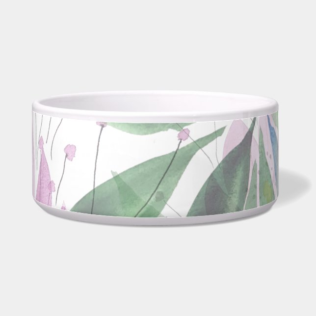 Flowers Bloom Lilac Original Watercolor Art Bowl (Right)