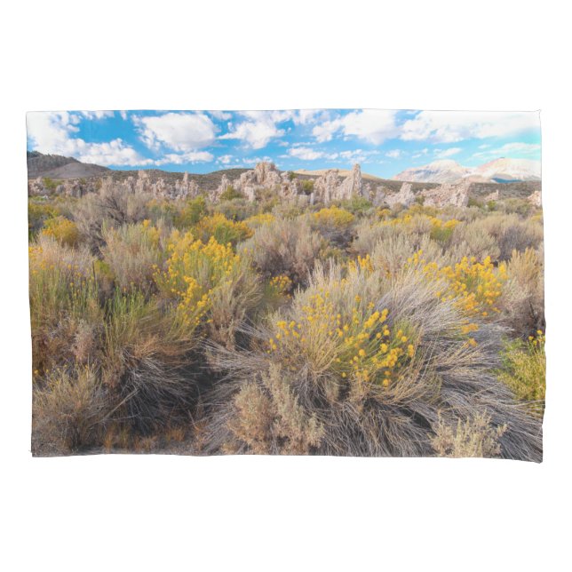 Flowers | Blooming Sagebrush California Pillow Case (Front)
