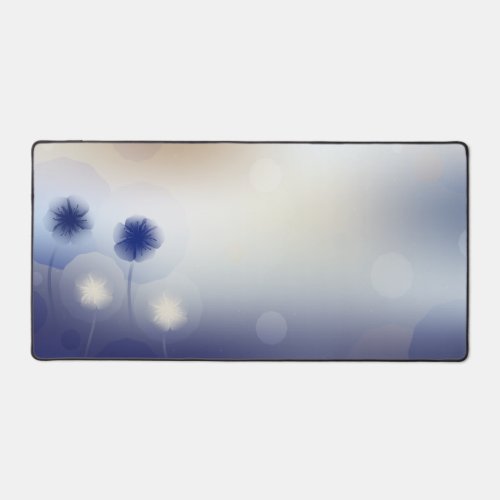 Flowers Blue background Multi_function Desk Mat