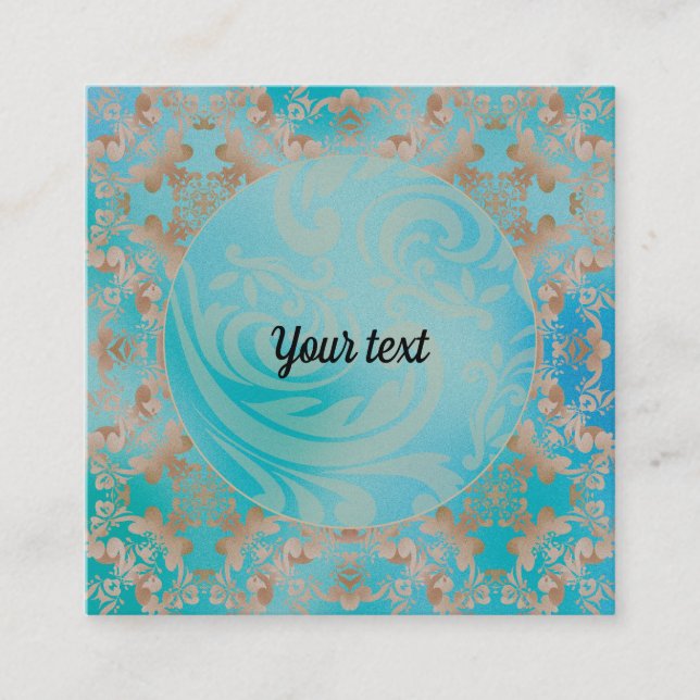 flowers blue enclosure card (Front)