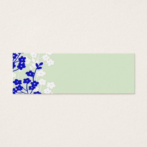 flowers blue white green business card template