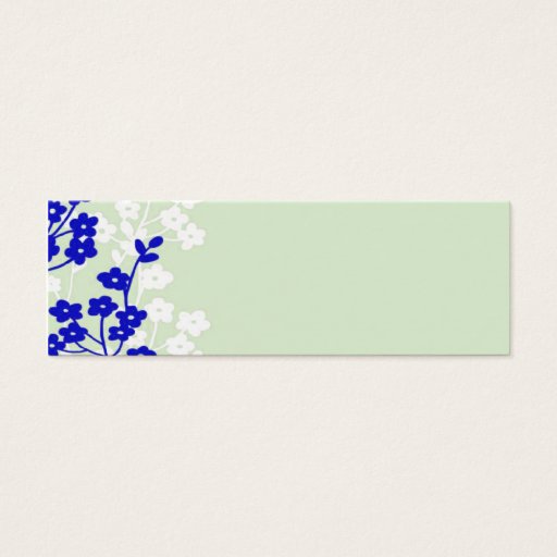 Customizable flowers blue white green business card template