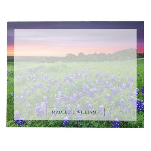Flowers  Bluebonnets at Sunset Texas Notepad