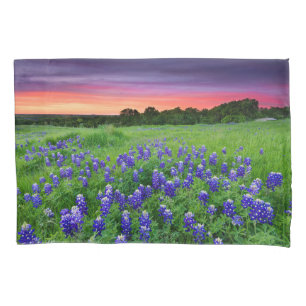 Flowers Bluebonnets at Sunset Texas Pillow Case