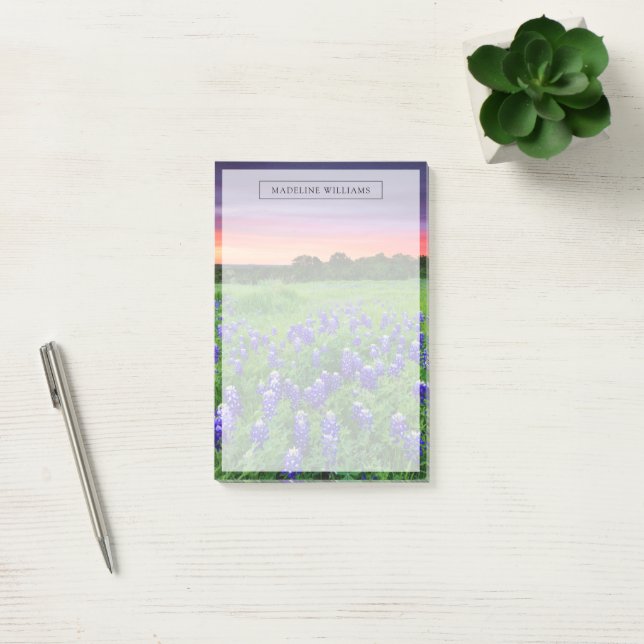 Flowers | Bluebonnets at Sunset Texas Post-it Notes (Office)