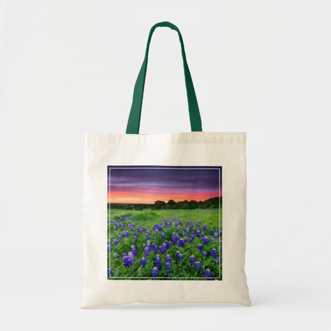 Flowers | Bluebonnets at Sunset Texas Tote Bag (Front)