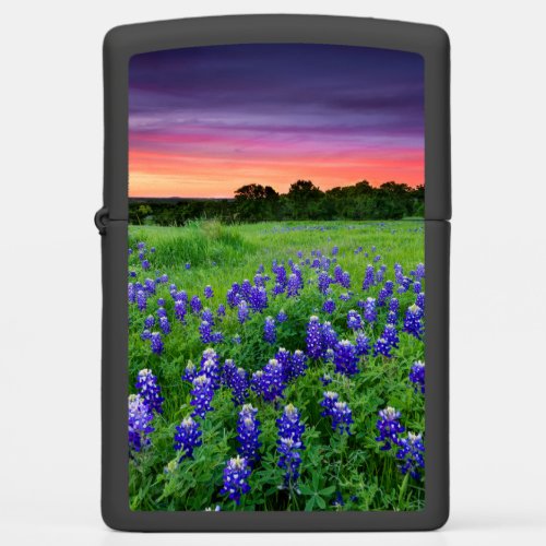 Flowers  Bluebonnets at Sunset Texas Zippo Lighter